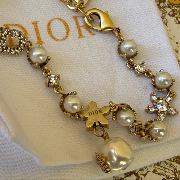 Dior CD logo bracelet with crystal accents - Picture 7 of 9
